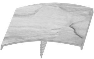 Универсальный бордюр (1м) Белый