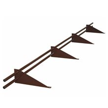 ROOFRetail  Снегозадержатель трубчатый (3м) d трубы 25мм (толщ.1мм), 4 опоры (толщ.2мм)