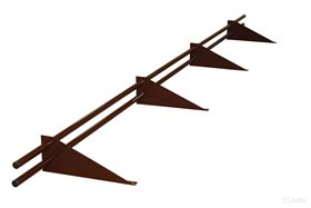 ROOFRetail  Снегозадержатель трубчатый 1м (труба круглая d25, 2 кронштейна)