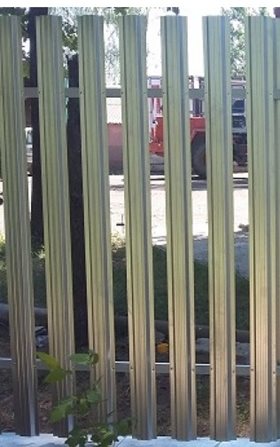 Евроштакетник металлический 102мм ОЦИНКОВАННЫЙ прямой рез